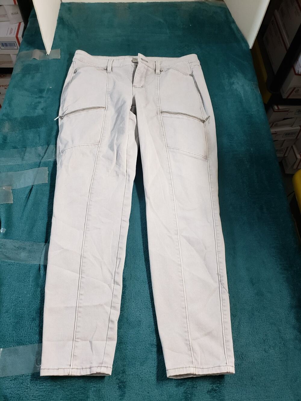 White House Black Market Jeans Size 6 Women Gray Pants Mid Rise Skinny Cropped